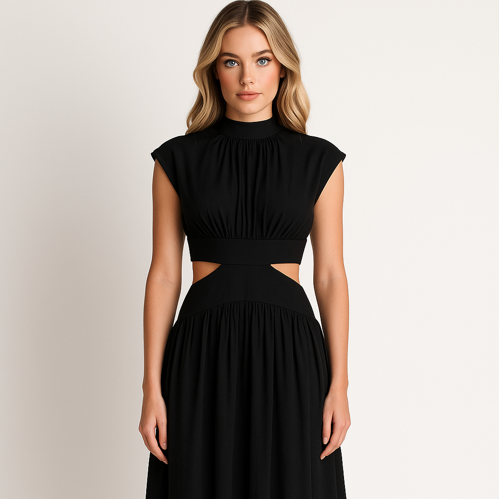 SERELUNE | VERSATILE ELEGANT DRESS BLACK
