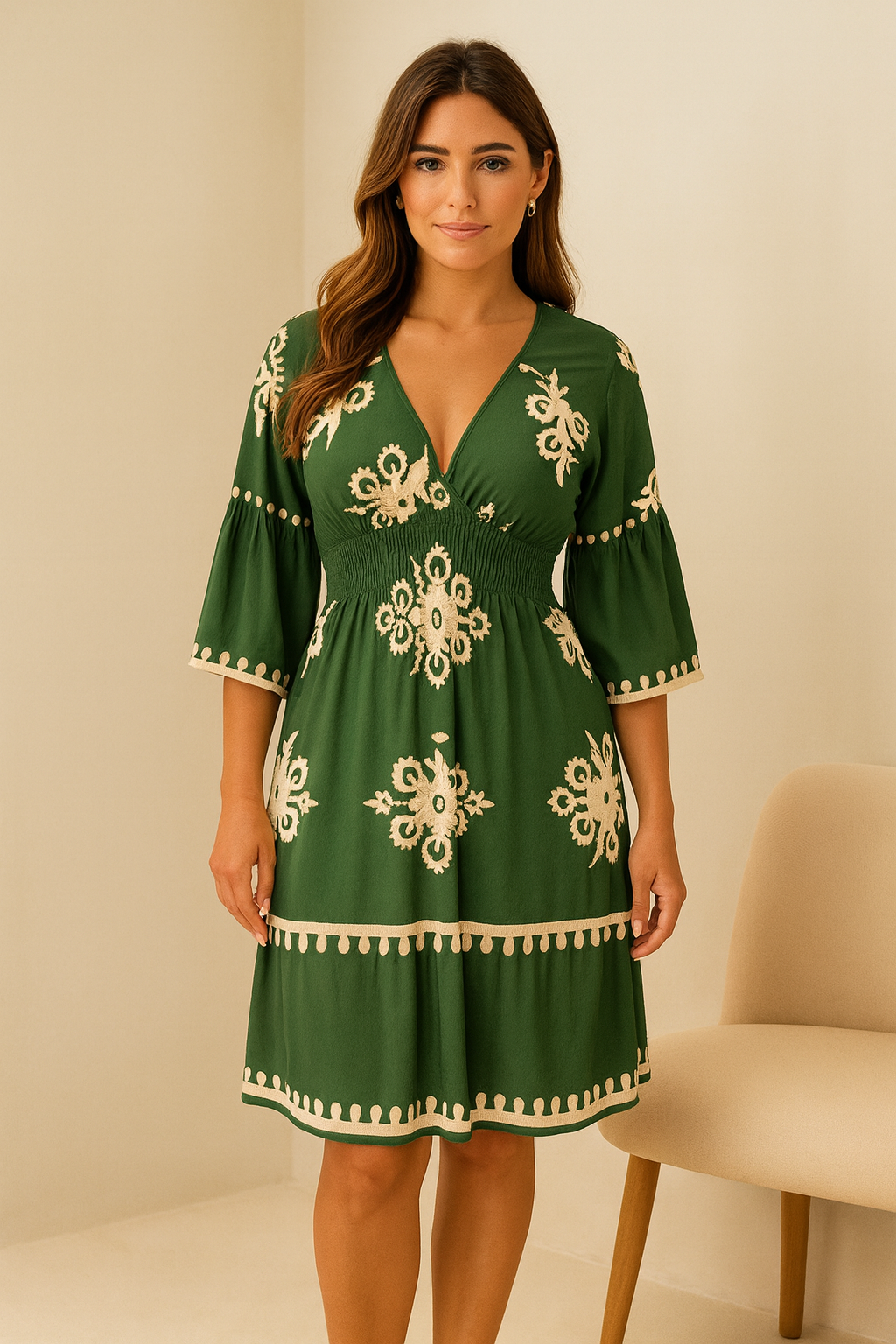 KAELIS | BOHO BREZZI MASSI DRESS RED