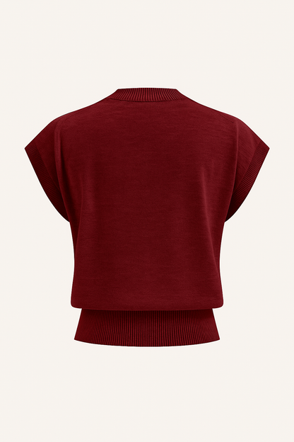 LUZIANA | SCULPTED FLOWER KNIT TOP