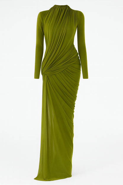 SELENE | OLIVE GREEN MAXI DRESS