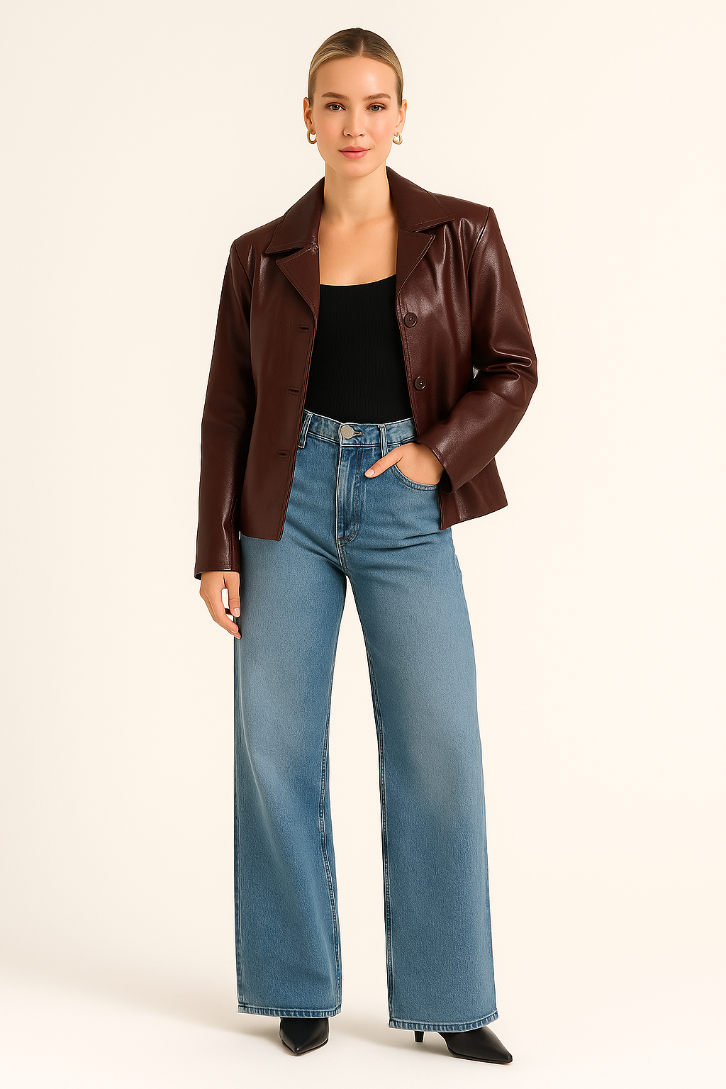 CAPRI | CHOCOLATE LEATHER JACKET