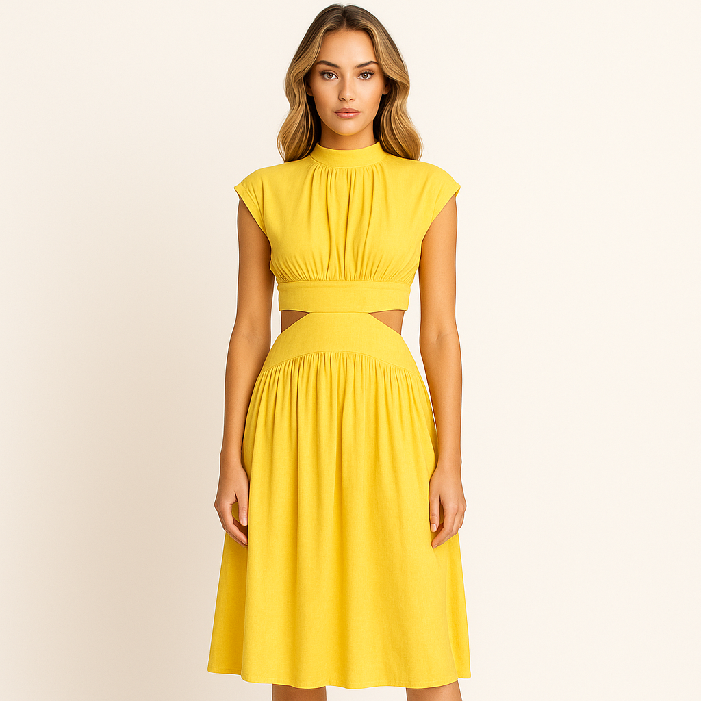 SERELUNE | VERSATILE ELEGANT DRESS YELLOW