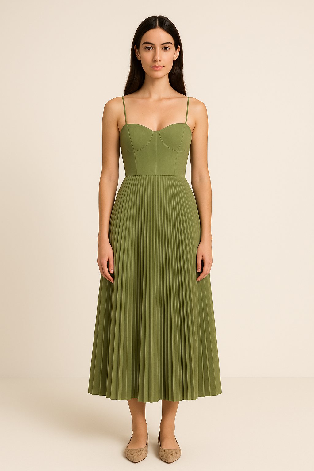 CAMILE | CLASSIC CHARM DRESS GREEN S