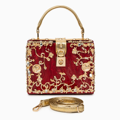 AURIELLE BOX BAG RED