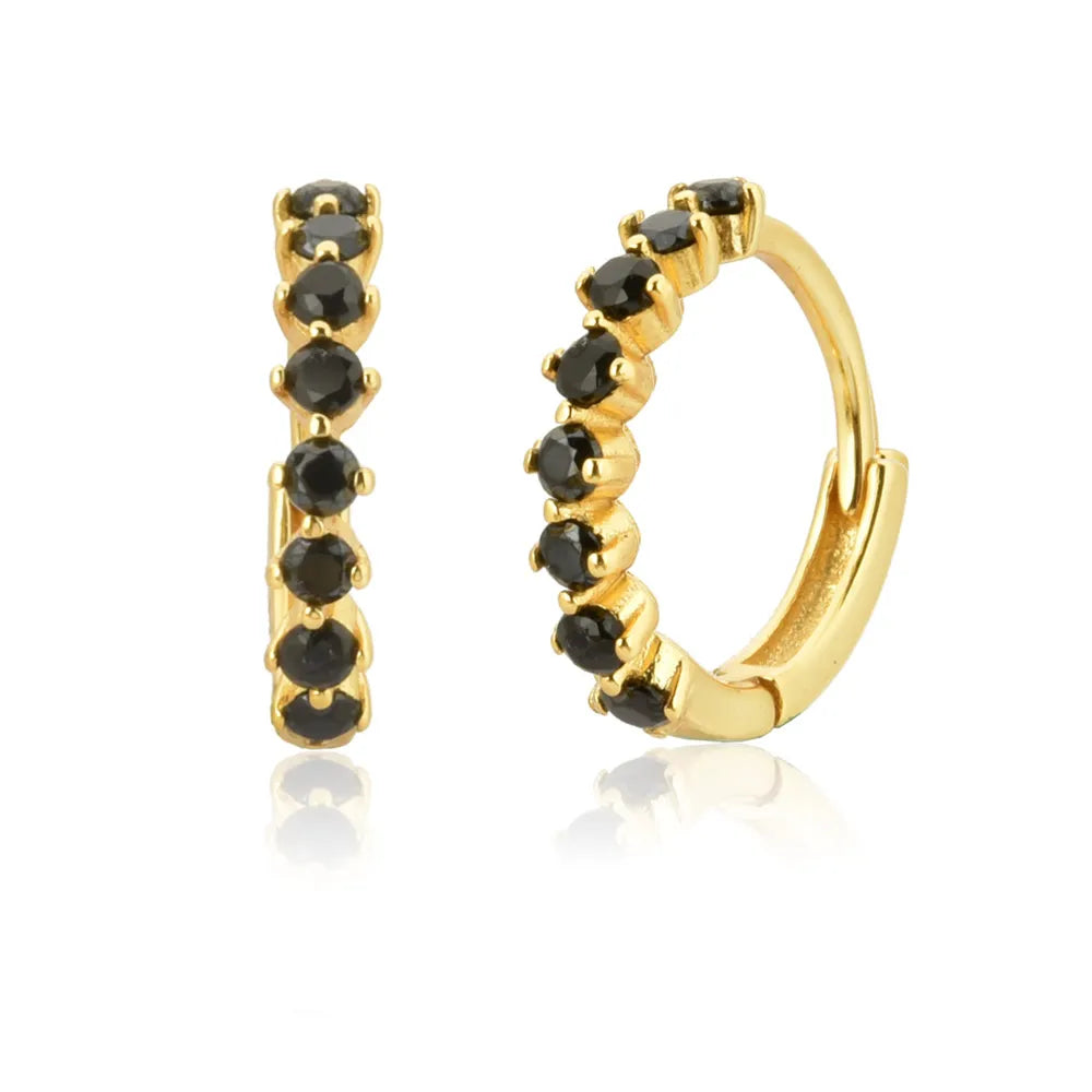 NOIR AUREA HOOPS BLACK