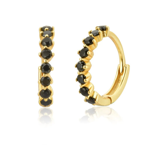 NOIR AUREA HOOPS BLACK