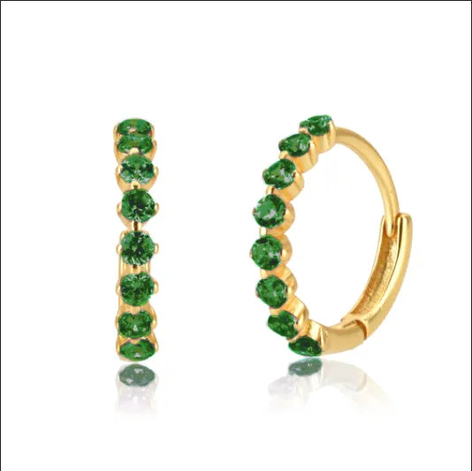 NOIR AUREA HOOPS GREEN