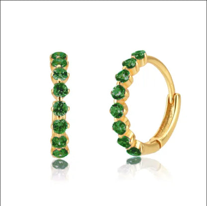 NOIR AUREA HOOPS GREEN