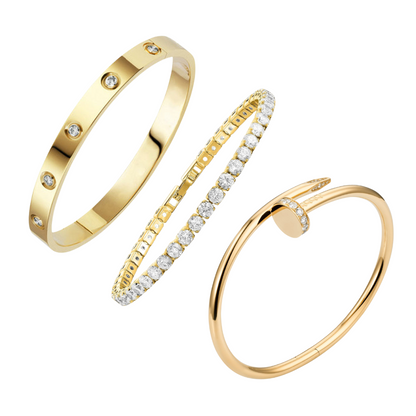 URELIA RADIANT BANGLE TRIO - GOLD