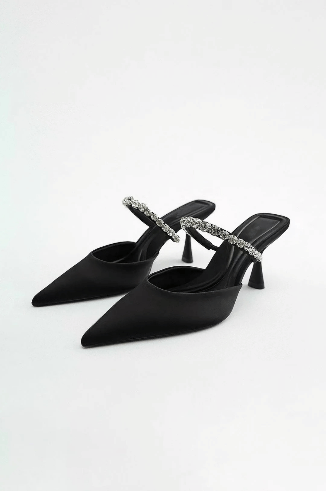 AURORA CRYSTAL MULES BLACK