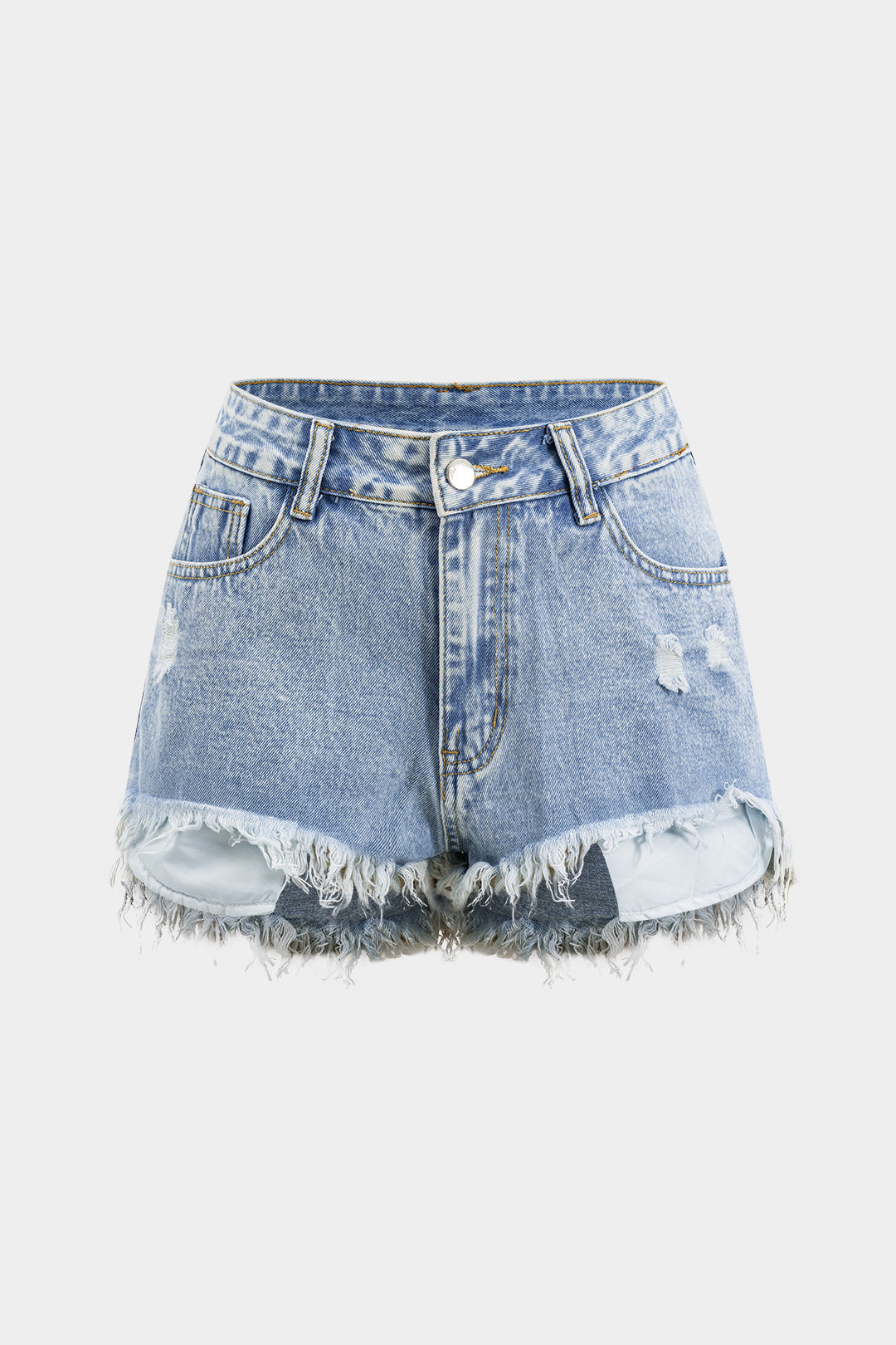 NOA | DISTRESSED DENIM SHORTS