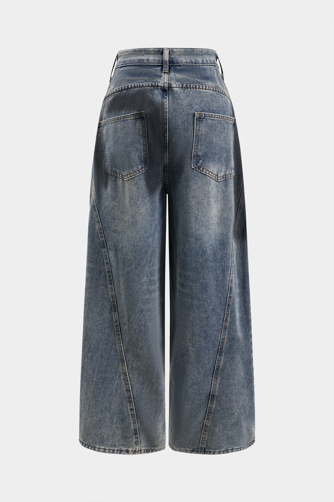 RAVEN | DISTRESSED WIDE LEG JEANS BLUE