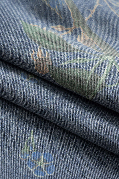 ÉLIORA | FLORAL DENIM TROUSERS