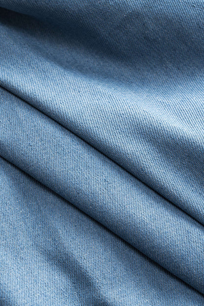 DANIELA | LACE & DENIM MINI DRESS LIGHT BLUE