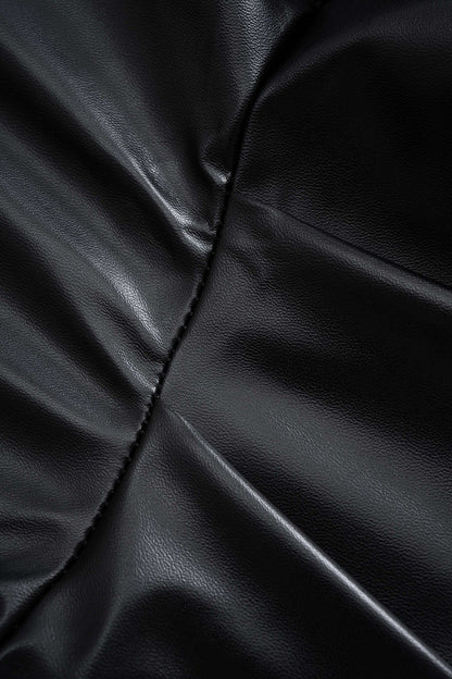 NOCTURNE | ASYMMETRIC LEATHER TOP