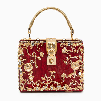 AURIELLE BOX BAG RED