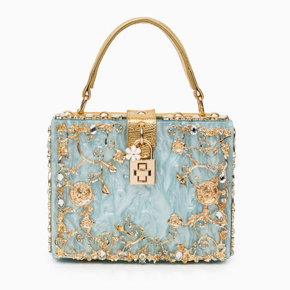 AURIELLE BOX BAG BLUE