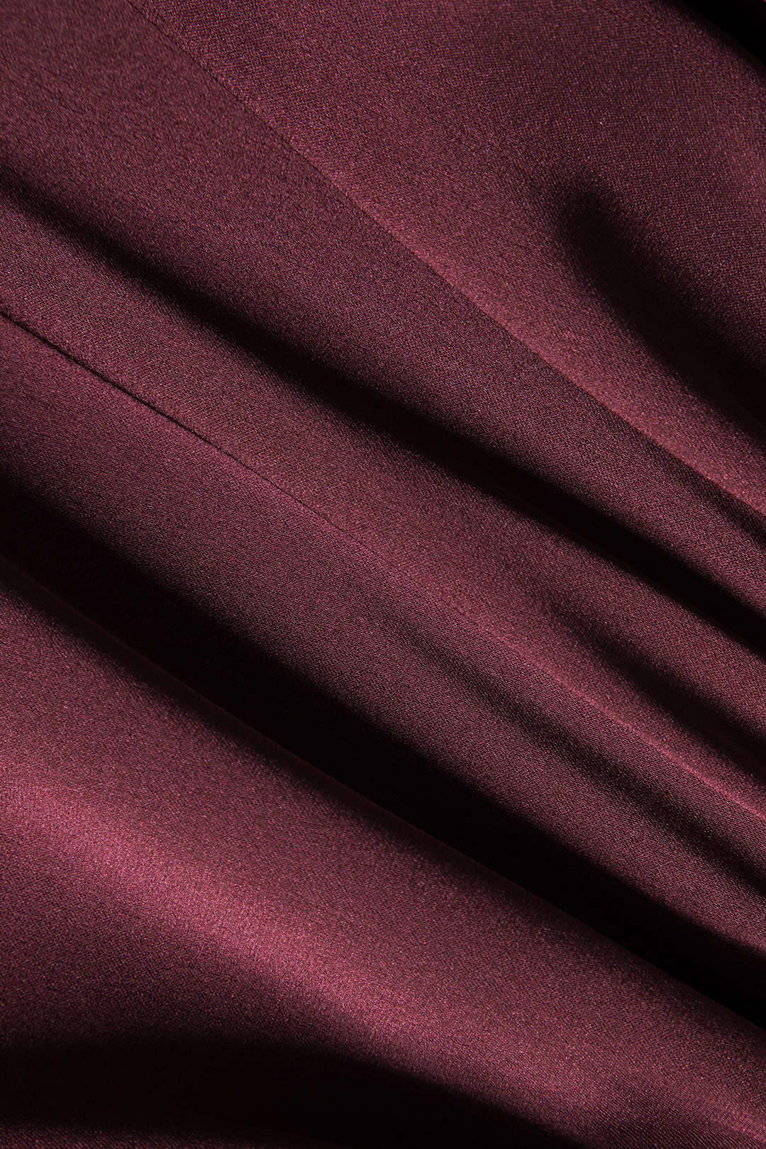 Faux Leather Patchwork Skirt BURGUNDY