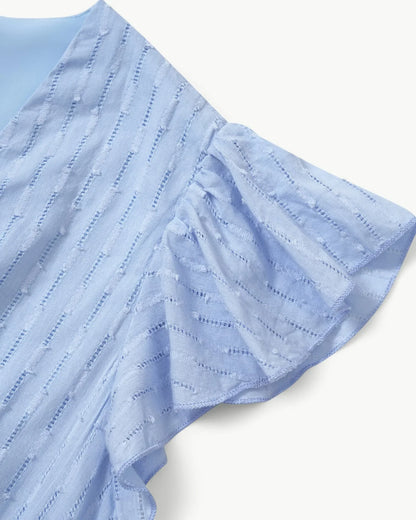 AMÉLIA | ELEGANT V- NECK DRESS WHITE