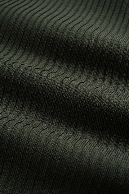 ELARA | KNIT POLO TOP GREEN