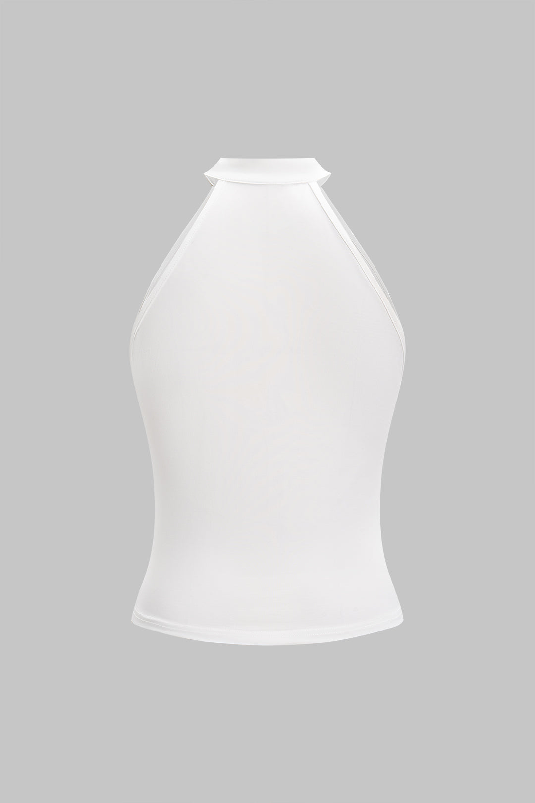 LYRA | HALTER NECK KEYHOLE TOP WHITE