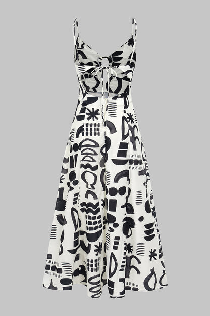 CATALINA | ABSTRACT PRINT MIDI DRESS