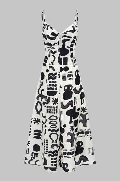 CATALINA | ABSTRACT PRINT MIDI DRESS