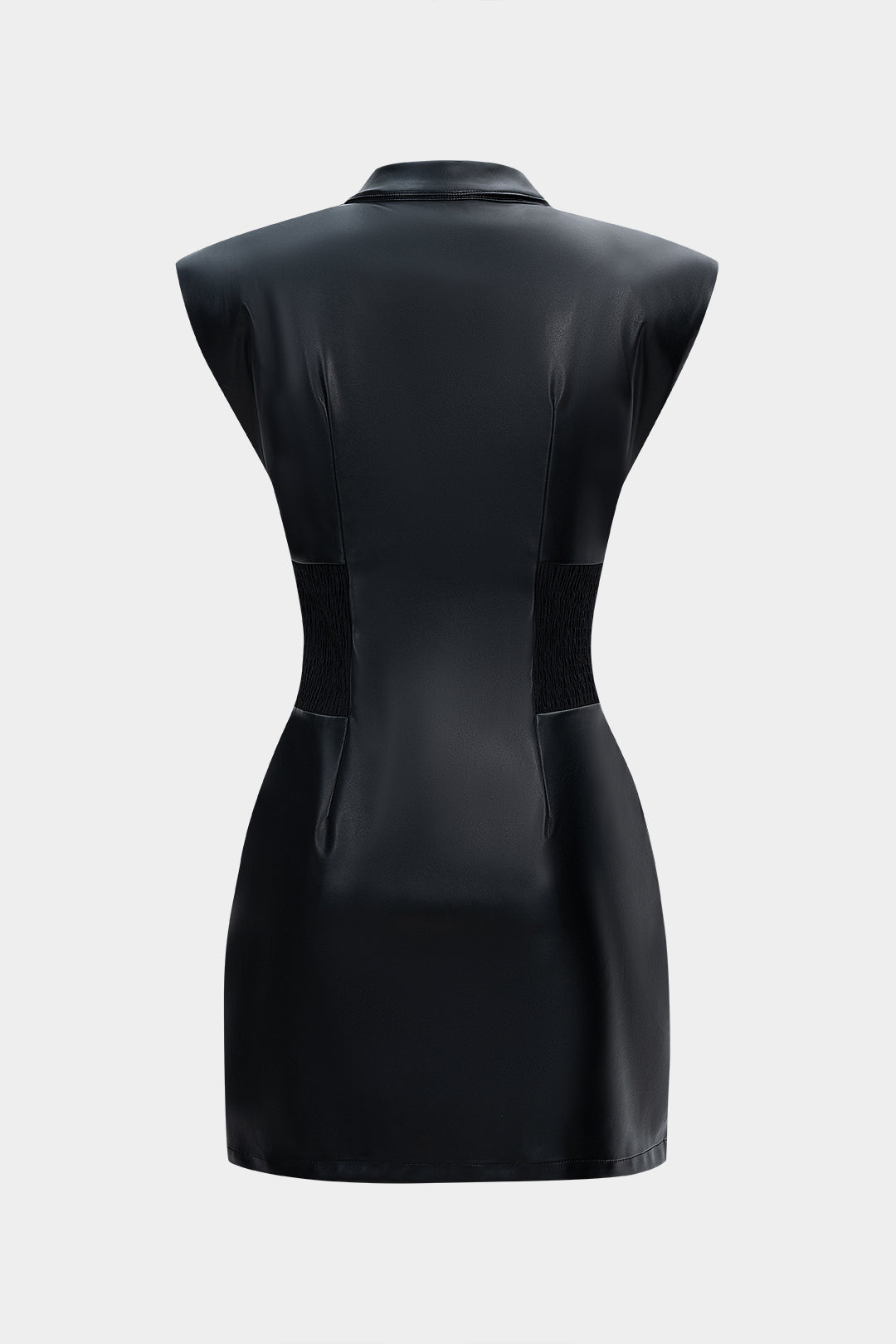 SELENE | POWER LUXE LEATHER MINI DRESS