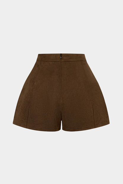 ALIX | TAILOED SUEDE SHORTS