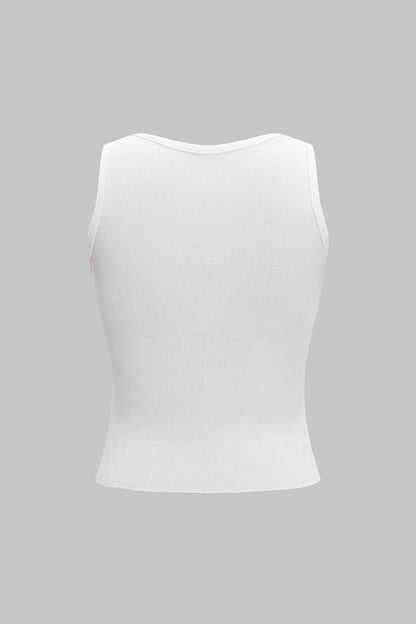 CELESTE | EMBELLISHED TANK WHITE