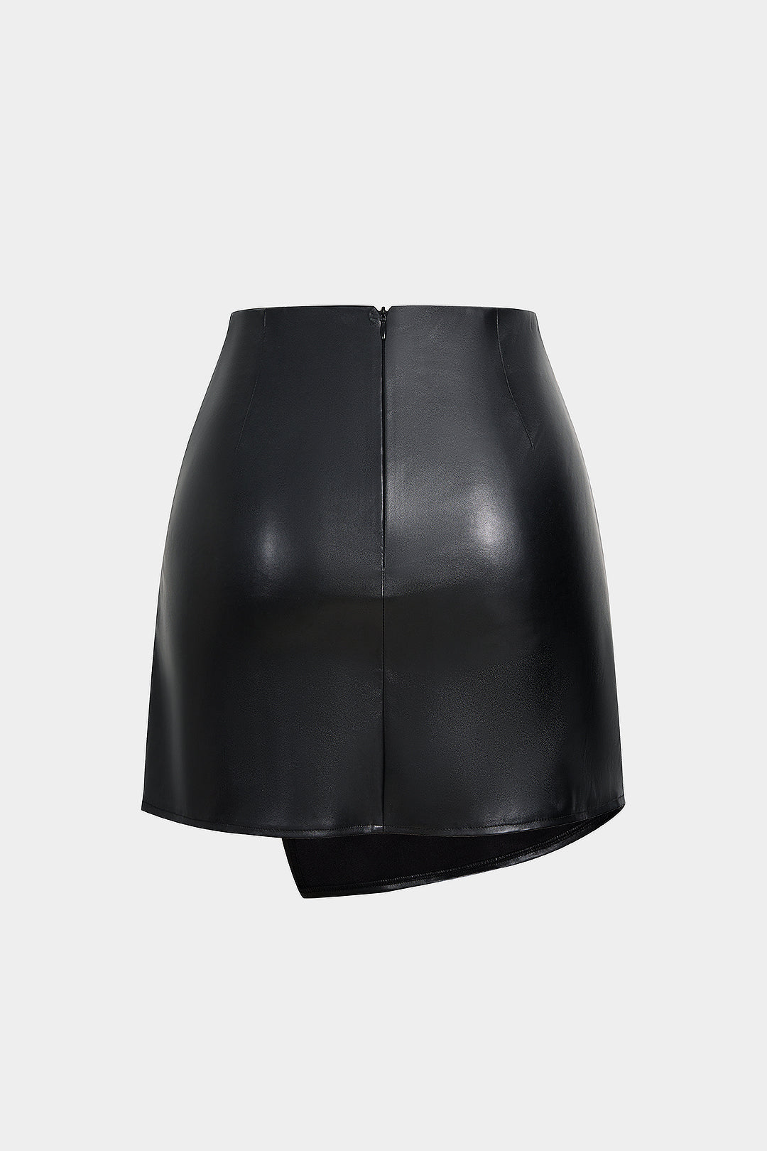 NOIRÉ | DRAPED LEATHER MINI SKIRT
