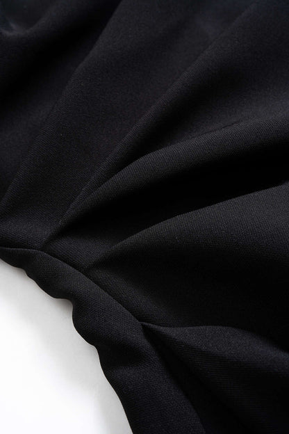 CELESTIA | CUT OUT CHAIN DETAIL MINI DRESS BLACK