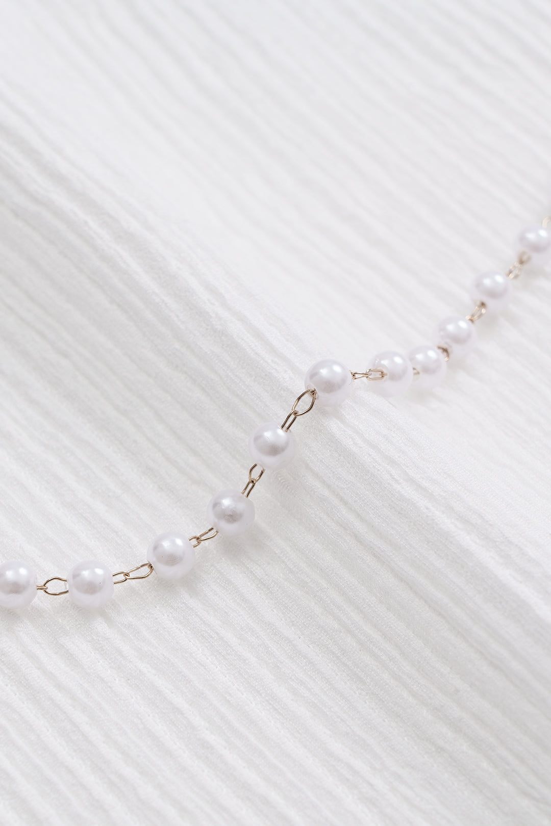 Backless Pearl Chain Halter Neck Sleeveless Tank Top And Skirt Set WHITE