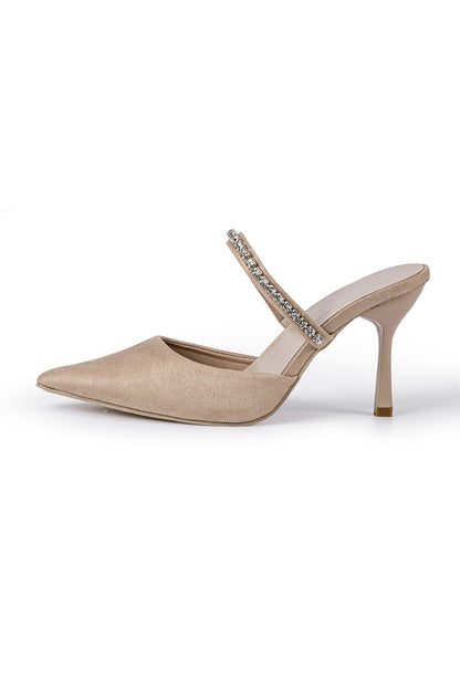 AURORA CRYSTAL MULES BEIGE