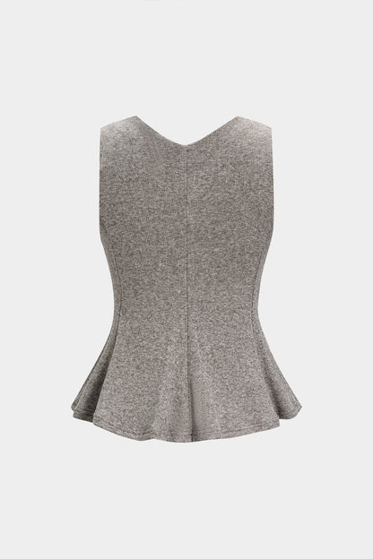 AVELINE | KNIT PEPLUM TOP