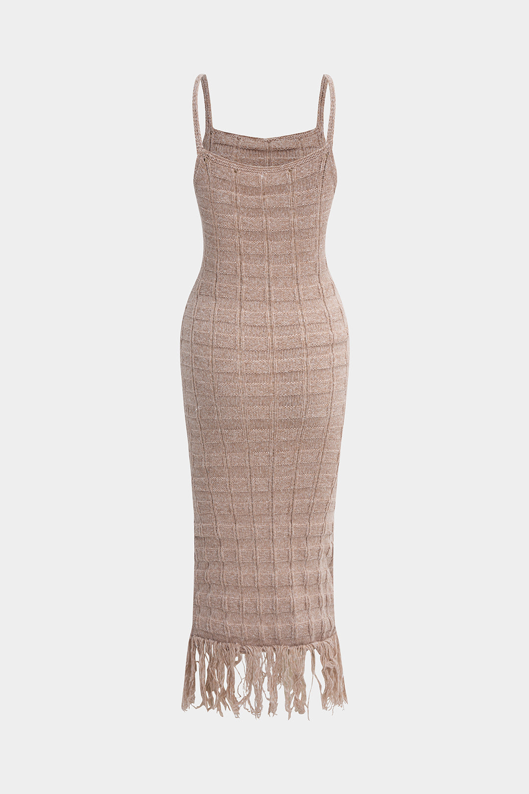 STEPHANIE | KNIT FRINGE MAXI DRESS