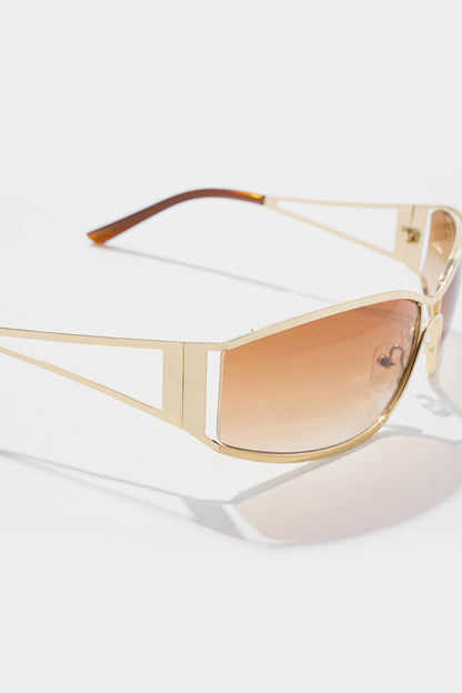 SOLÉ | GOLD SHIELD SUNGLASSES GOLD ONE SIZE