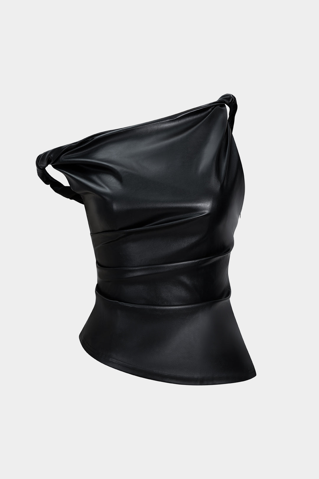 NOCTURNE | ASYMMETRIC LEATHER TOP