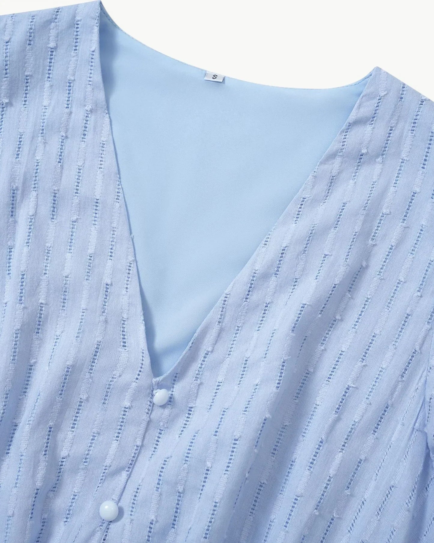 AMÉLIA | ELEGANT V- NECK DRESS WHITE