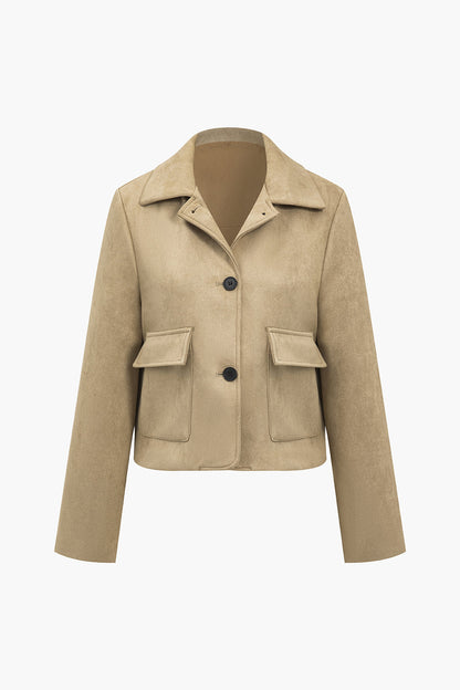 SOLENE | SUEDE CROPPED JACKET