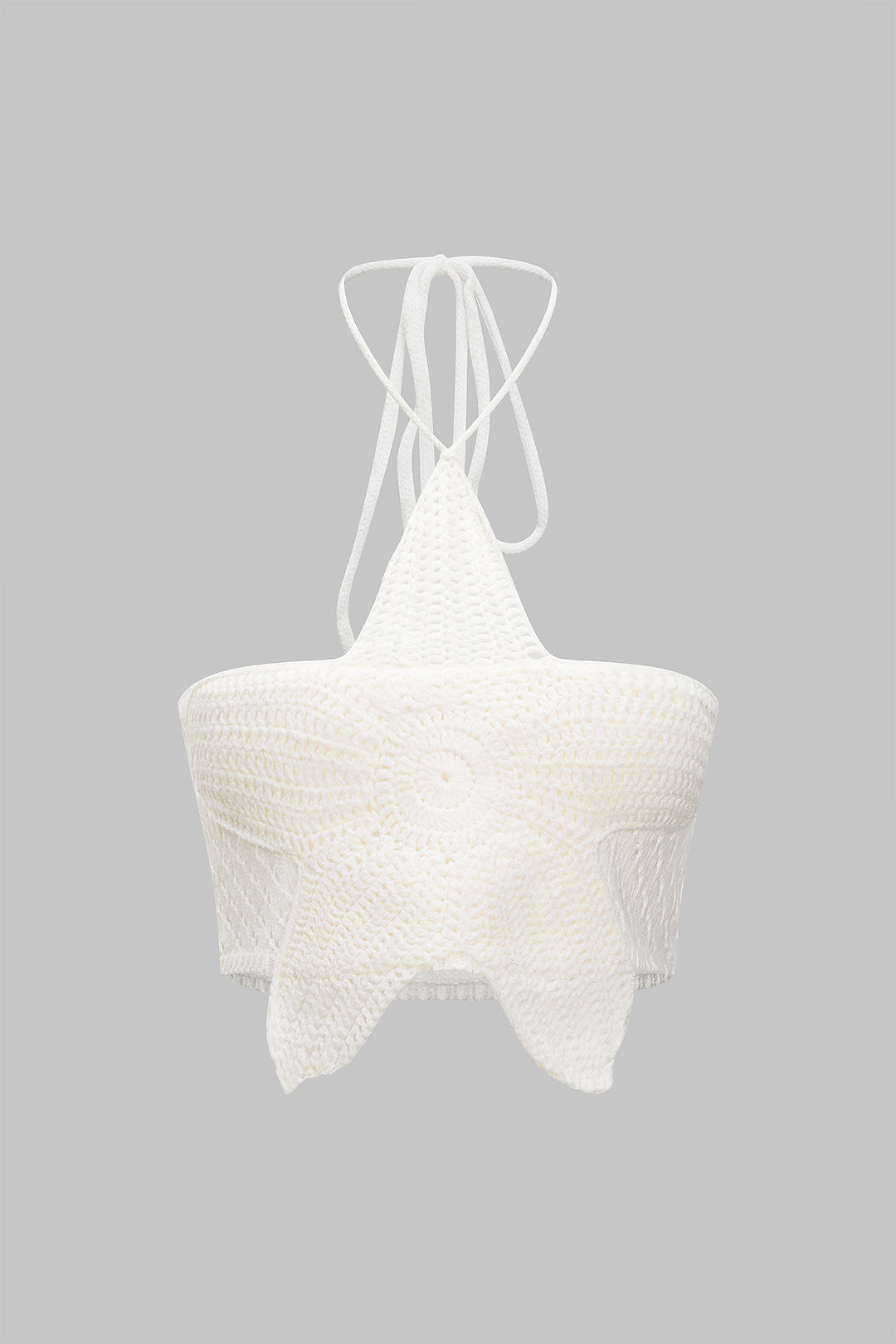 ESTRELLA | CROCHET HALTER TOP IVORY