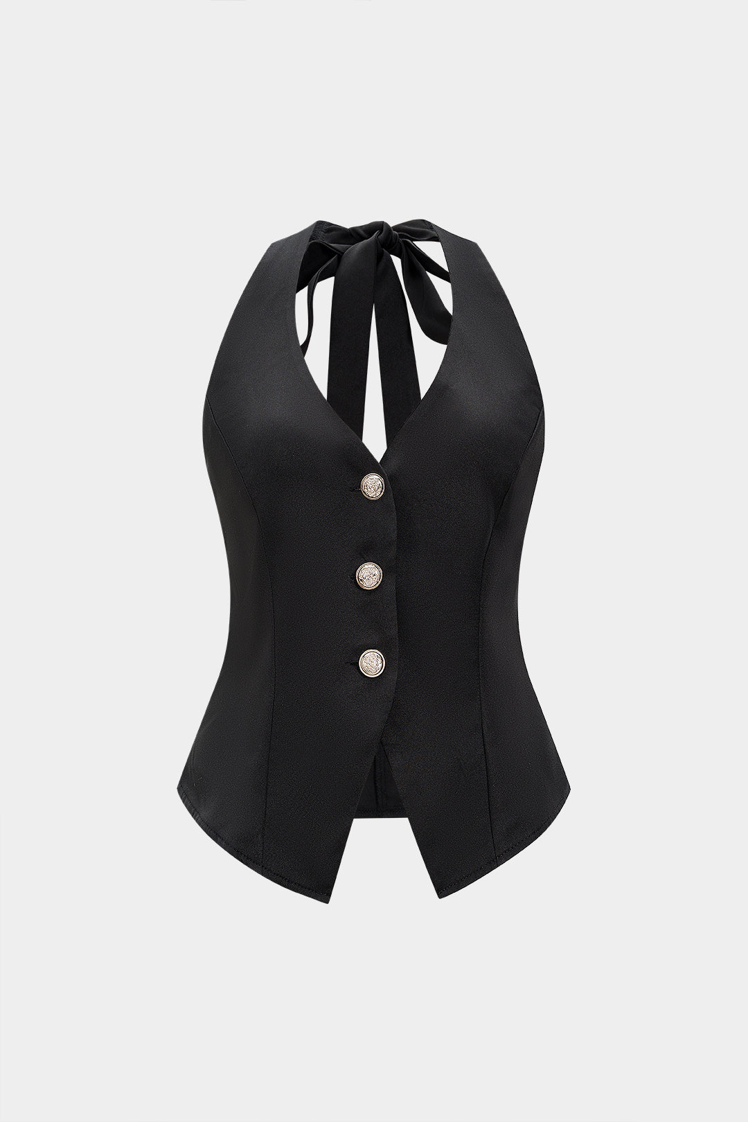 VALENCIA | SATIN HALTER VEST TOP