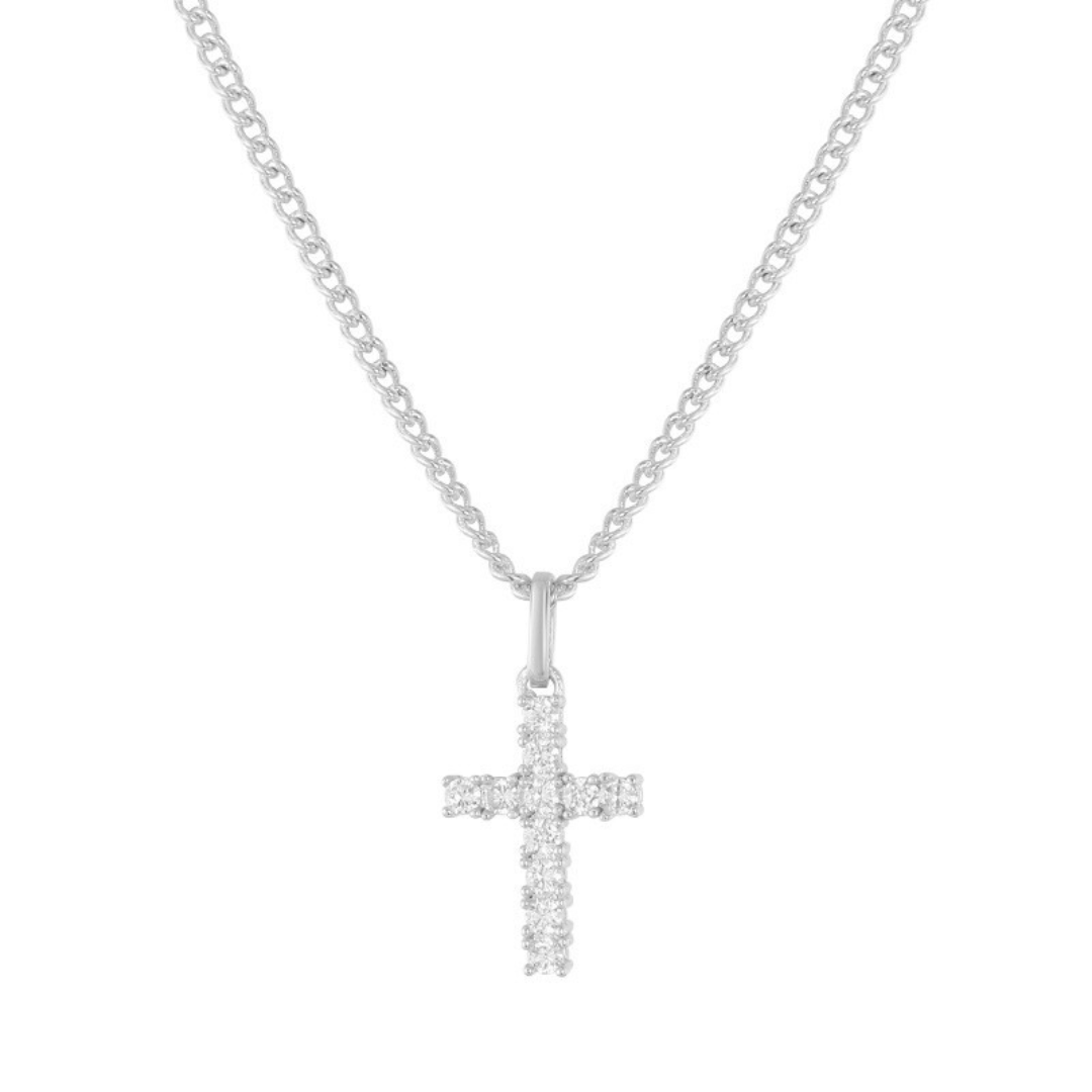 VINCULUM CROSS NECKLACE SILVER