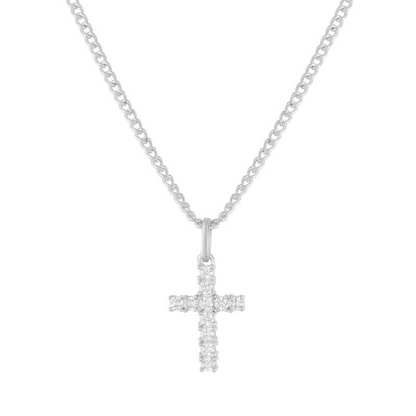 VINCULUM CROSS NECKLACE SILVER