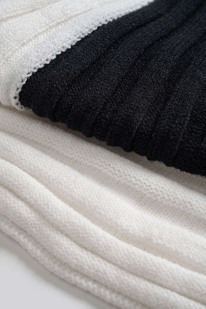 ARLETTE | ASYMMETRIC MONOCHROME MINI DRESS BLACK