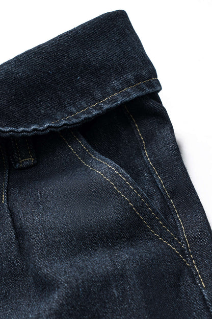 Denim Wide Leg Low Waist Jeans BLACK