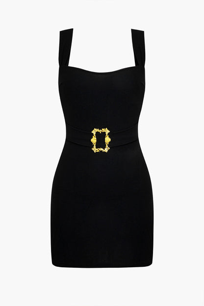 CATALINA | GOLD BUCKLE MINI DRESS