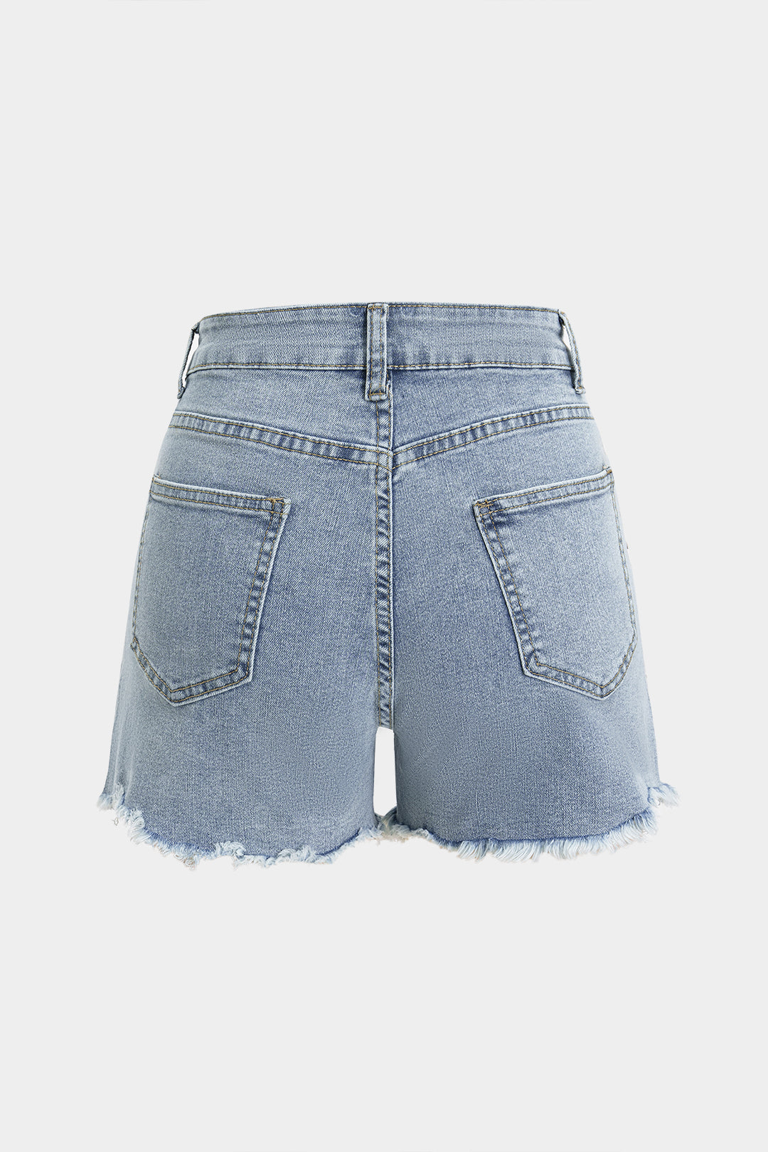 SOLENE | EMBELLISHED HEART DENIM SHORTS