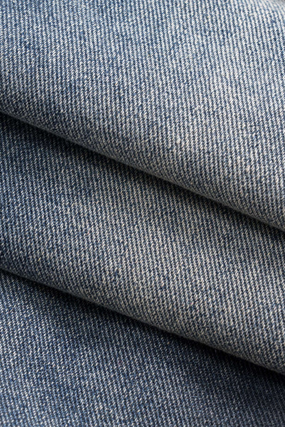 RAVEN | DISTRESSED WIDE LEG JEANS BLUE