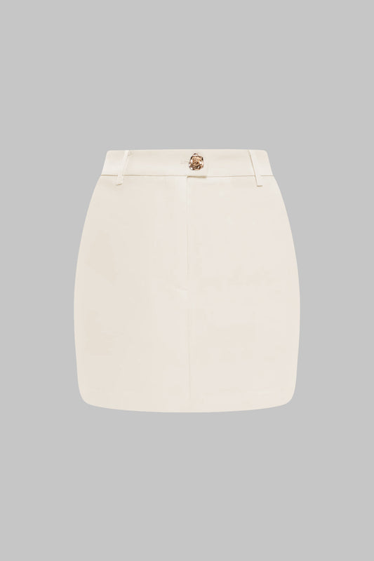 CELESTE | IVORY MINI SKIRT
